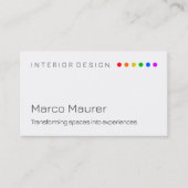 Minimal Rainbow Business Card with Pride Colors Visitenkarte (Vorderseite)
