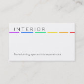 Minimal Rainbow Business Card with Pride Colors Visitenkarte (Vorderseite)