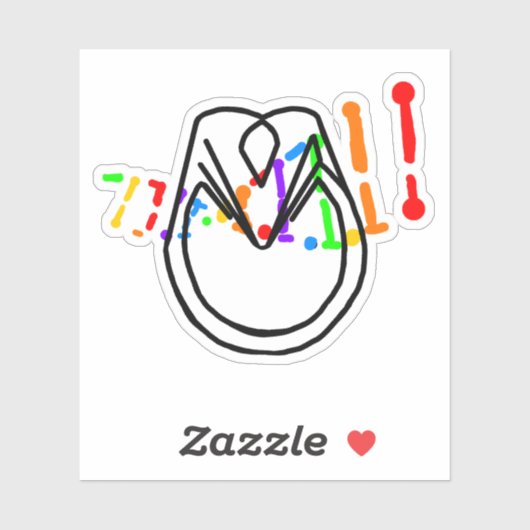 Minimal Rainbow DNA & Horse Hoof Vinyl Sticker (Blatt)