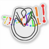 Minimal Rainbow DNA & Horse Hoof Vinyl Sticker (Vorderseite)