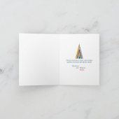 Minimal Rainbow Weihnachtskarte Feiertagskarte (Innenseite)