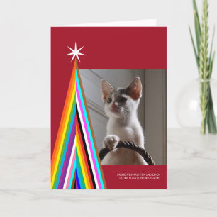Minimal Rainbow Weihnachtskarte Feiertagskarte