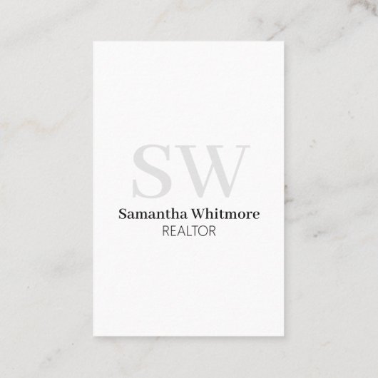 Minimal Realtor Beruflich Real Anwesen Visitenkarte (Rückseite)