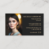 Minimal Realtor Black House Logo Makler Visitenkarte (Rückseite)