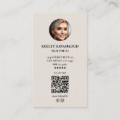 Minimal Realtor Key Hypothekenmakler Foto Sand Visitenkarte (Rückseite)