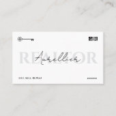 Minimal Realtor Realty Hypothekenmakler Schlüssels Visitenkarte (Vorderseite)