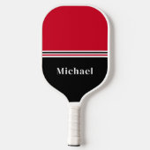 Minimal Red Black Pickleball Paddel Schläger (Rückseite)