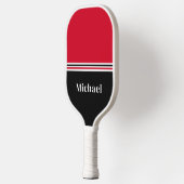 Minimal Red Black Pickleball Paddel Schläger (Links)