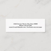 Minimal Red Blue Barber Shop Friseur Business Mini Visitenkarte (Rückseite)