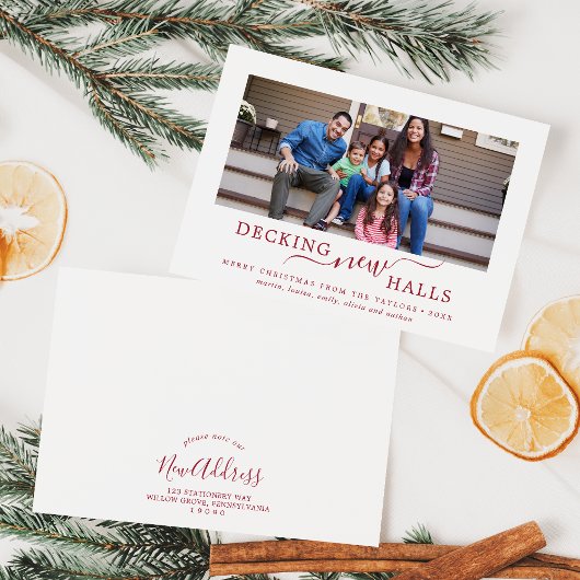 Minimal Red Decke New Halls Moving Ankündigung