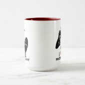 Minimal Red Heart Love Design Combo Coffee Mug Tasse (Zentrum)