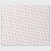 Minimal Red Hearts Muster Valentine Geschenkpapier (Flach)