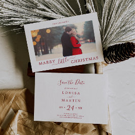 Minimal Red Marry Kleine Weihnachten Save the Date