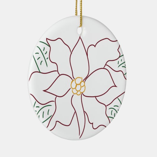 Minimal Red Poinsettia Ornament (Rechts)