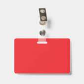 “Minimal Red Workspace Flat Lay” Ausweis (Rückseite mit Clip)