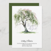 Minimal Regency Era Soft Willow Tree Einladung (Vorne/Hinten)