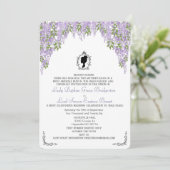 Minimal Regency Era Wisteria Einladung (Stehend Vorderseite)