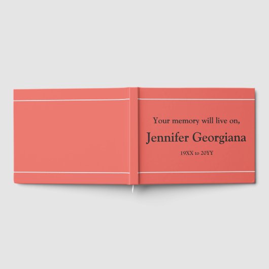 Minimal & respektable Condolences Gästebuch (Voll)