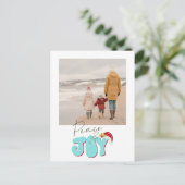 Minimal Retro 1 Foto Familienfreude Weihnachten (Stehend Vorderseite)