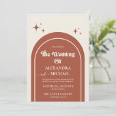 Minimal Retro Arch Parco Civico-Ciani Einladung (Stehend Vorderseite)