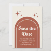 Minimal Retro Arch Save The Date (Vorderseite)