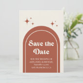 Minimal Retro Arch Save The Date (Stehend Vorderseite)