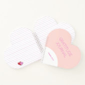 Minimal Retro Blush Rosa Herz Dankesblatt Notizblock (Innenseite)