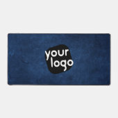 Minimal Retro Chic Neutral Navy Blau hinzufügen Ih Schreibtischunterlage (Vorderseite)