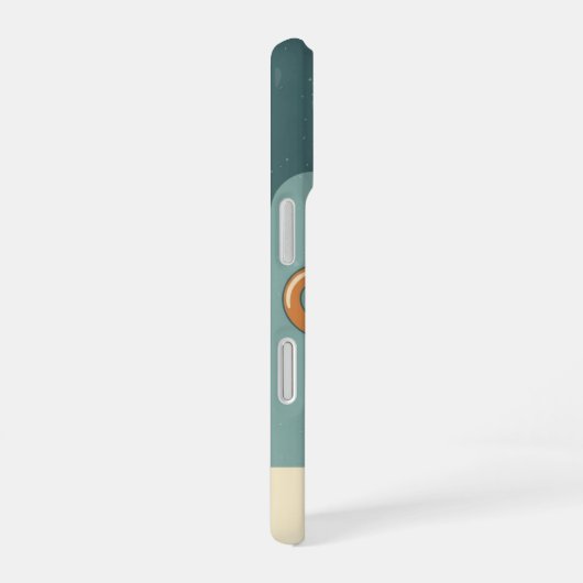 Minimal Retro Coffee and Cookie iPhone 16 Hülle (Rechte Seite)