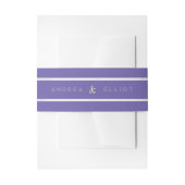 Minimal Retro Disco Purple & Silver Wedding Einladungsbanderole (Vorderseite Beispiel)