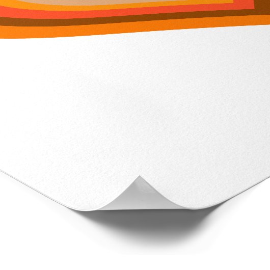 Minimal Retro Heart Wall Art Poster (Ecke)