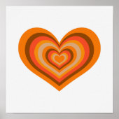 Minimal Retro Heart Wall Art Poster (Vorne)