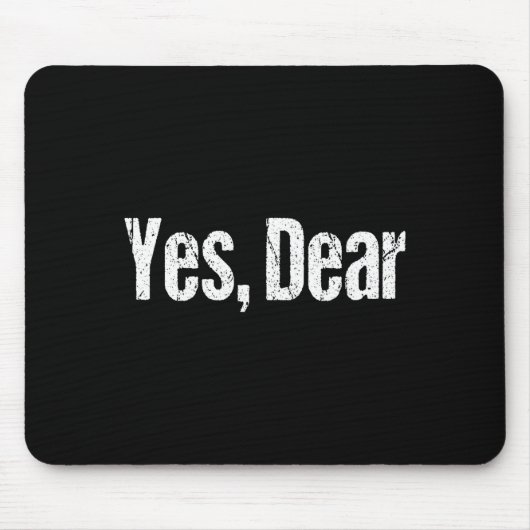 Minimal Retro Ja Lieber Lustiger Ehemann Mousepad (Vorne)