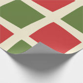 Minimal Retro Moderner Weihnachtsmann Karo Grosses Geschenkpapier (Ecke)