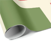 Minimal Retro Moderner Weihnachtsmann Karo Grosses Geschenkpapier (Rolleneckpunkt)