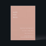 Minimal Retro Schreibmaschine Schriftart Wedding D Save The Date<br><div class="desc">Minimalistische Retro-Schreibmaschine Typografie Wedding Save the Date in Dusty Rose</div>