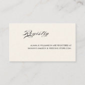 Minimal Retro schwarzes Geld Hochzeitsregister Begleitkarte (Vorderseite)