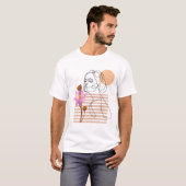 Minimal riechende Blume T-Shirt (Vorne ganz)