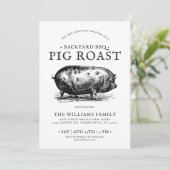 Minimal Roastgeflügel GRILLEN Party individuelle E Einladung (Stehend Vorderseite)