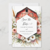 Minimal Romance Barnyard Wedding Save The Date (Vorderseite)