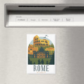 Minimal Rome Colosseum Vintage Travel Magnet (In Situ (Geschirrspüler))