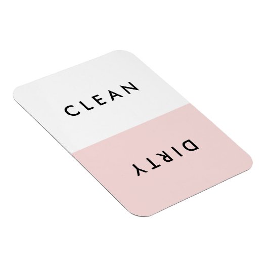 Minimal rosa Geschirrspüler sauber oder dreckig Ma Magnet (Rechte Seite)