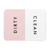 Minimal rosa Geschirrspüler sauber oder dreckig Ma Magnet (Horizontal)