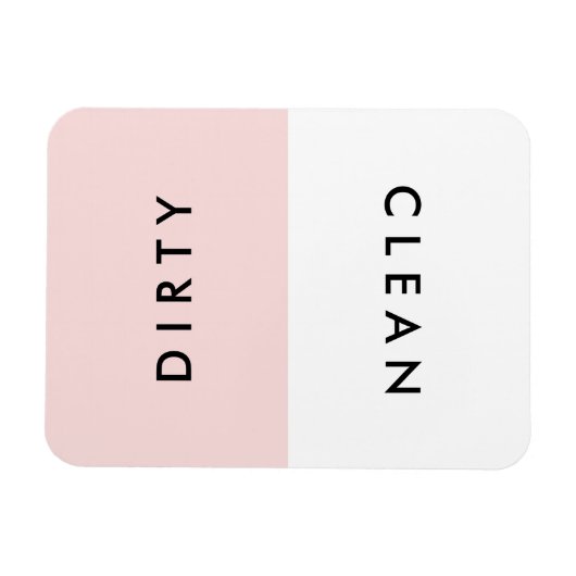 Minimal rosa Geschirrspüler sauber oder dreckig Ma Magnet (Horizontal)