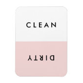 Minimal rosa Geschirrspüler sauber oder dreckig Ma Magnet (Vertikal)