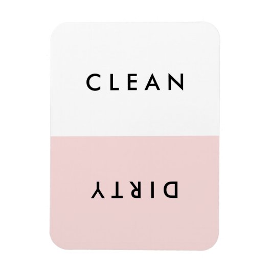 Minimal rosa Geschirrspüler sauber oder dreckig Ma Magnet (Vertikal)