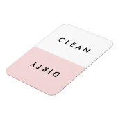 Minimal rosa Geschirrspüler sauber oder dreckig Ma Magnet (Linke Seite)