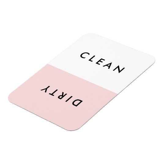 Minimal rosa Geschirrspüler sauber oder dreckig Ma Magnet (Linke Seite)