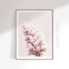 Minimal rosa nahe Blumenfotografie Wandkunst Poster