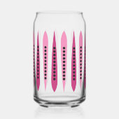 Minimal rosa Retro Inspiriert Dosenglas (Vorderseite)